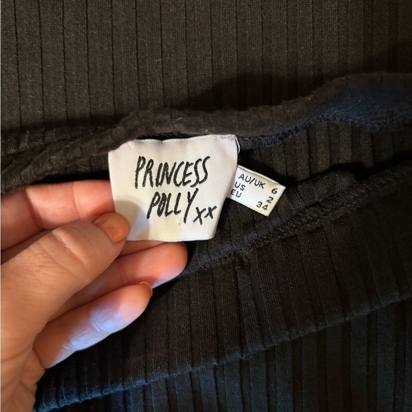 Princess Polly Women’s Skirt Only from Ellie Set Size 0 Black Ribbed Midi Skirt - Picture 5 of 8